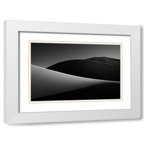 Dune Iii. White Modern Wood Framed Art Print with Double Matting by Kravanja, Jure