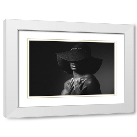 In The Air Tonight White Modern Wood Framed Art Print with Double Matting by J Dennis, Darryl