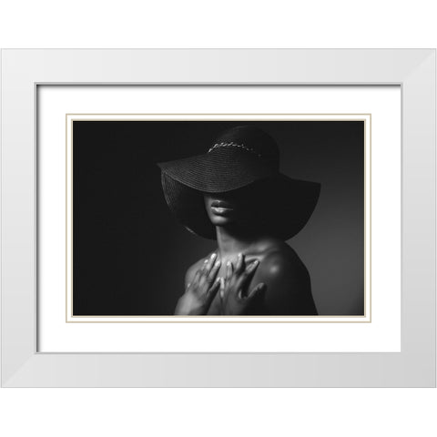 In The Air Tonight White Modern Wood Framed Art Print with Double Matting by J Dennis, Darryl