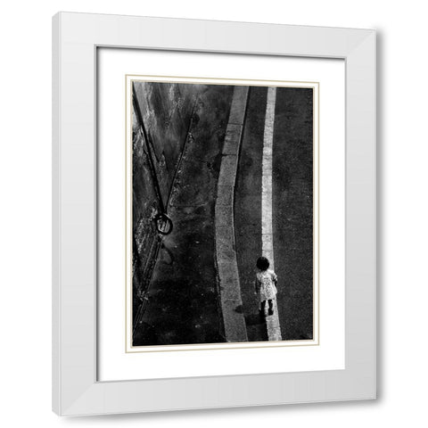 Lost White Modern Wood Framed Art Print with Double Matting by Drigny, Eric