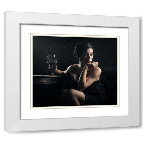 *** White Modern Wood Framed Art Print with Double Matting by Shestopalov, Constantin