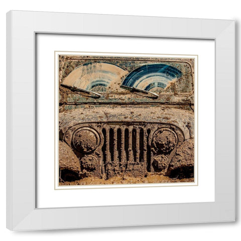 After The Mudbog White Modern Wood Framed Art Print with Double Matting by Heiser, Jay
