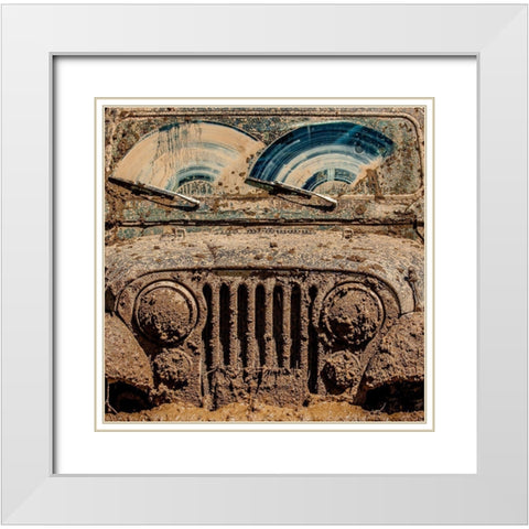 After The Mudbog White Modern Wood Framed Art Print with Double Matting by Heiser, Jay