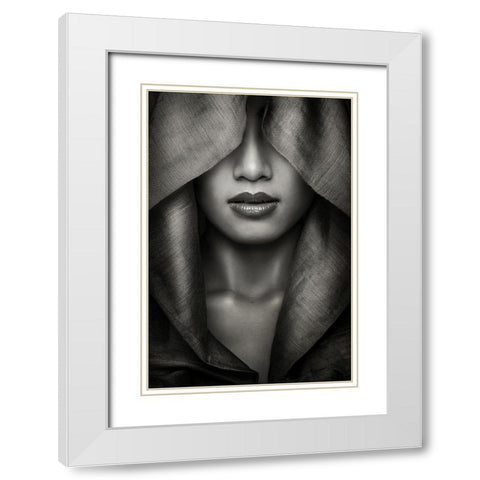Hood White Modern Wood Framed Art Print with Double Matting by azalaka