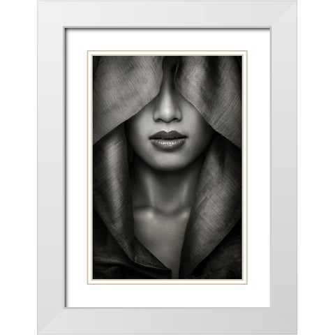 Hood White Modern Wood Framed Art Print with Double Matting by azalaka
