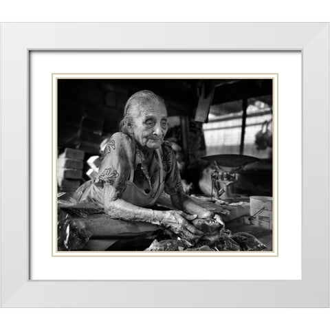 Doapa Claudia. Tabasco-Mexico White Modern Wood Framed Art Print with Double Matting by B Ferragut, Toni