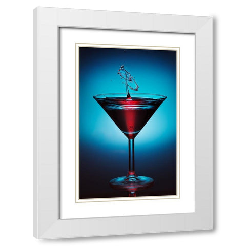 Salute White Modern Wood Framed Art Print with Double Matting by Trebuth, Heinz