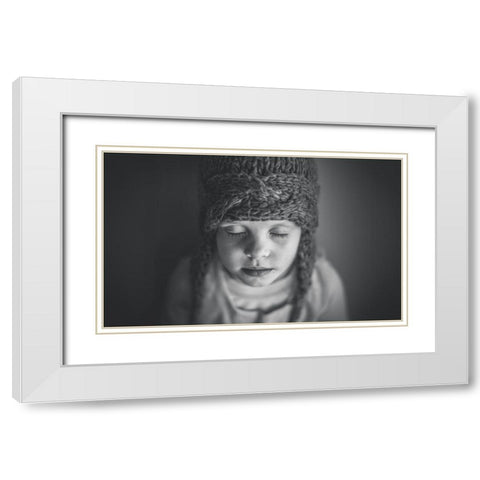 Sen White Modern Wood Framed Art Print with Double Matting by Laczkowski, Wojciech