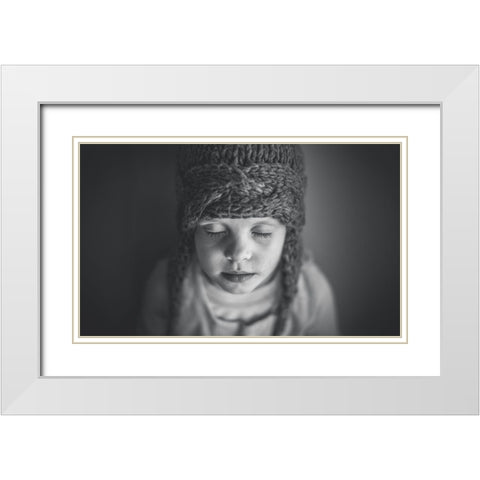 Sen White Modern Wood Framed Art Print with Double Matting by Laczkowski, Wojciech