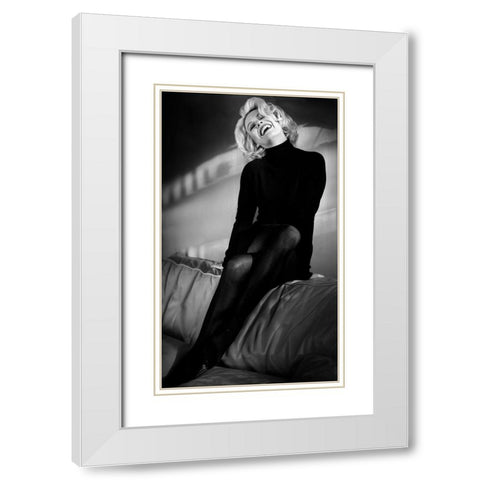 My Day With Marilyn .... White Modern Wood Framed Art Print with Double Matting by Peter Muller Photography