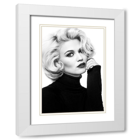 My Day With Marilyn... White Modern Wood Framed Art Print with Double Matting by Peter Muller Photography