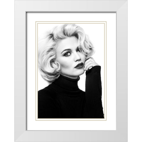 My Day With Marilyn... White Modern Wood Framed Art Print with Double Matting by Peter Muller Photography