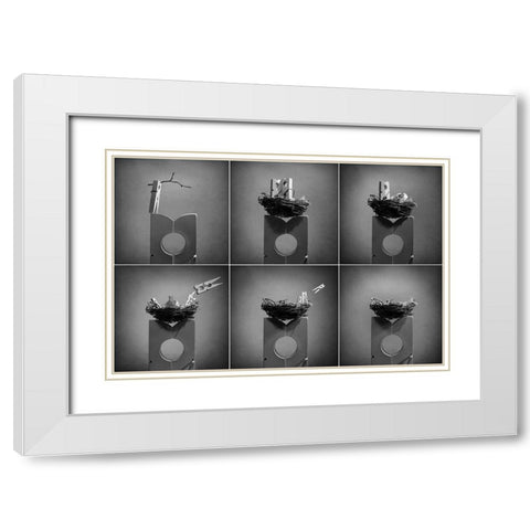The Nest White Modern Wood Framed Art Print with Double Matting by Ivanova, Victoria