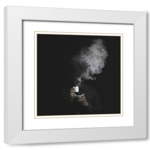 Coffee White Modern Wood Framed Art Print with Double Matting by Ramon, Felipe