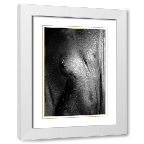 Phantom Pain White Modern Wood Framed Art Print with Double Matting by Bousca, Bogdan
