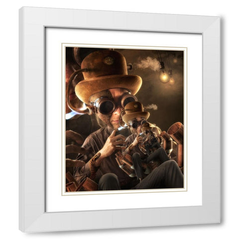 Parthenogenesis White Modern Wood Framed Art Print with Double Matting by Kiciak, Christophe