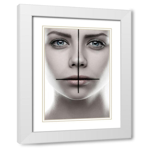 Mark White Modern Wood Framed Art Print with Double Matting by Malikov, Alex