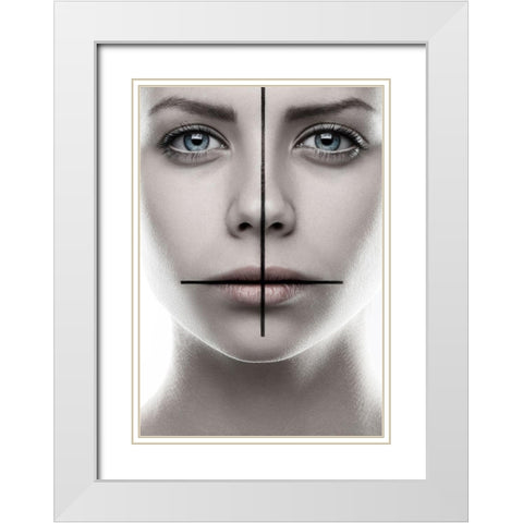 Mark White Modern Wood Framed Art Print with Double Matting by Malikov, Alex