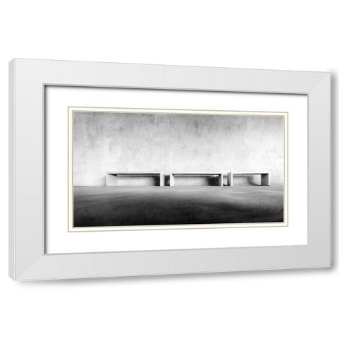 Welkenraedt Funeral Centre White Modern Wood Framed Art Print with Double Matting by Pixxelpark