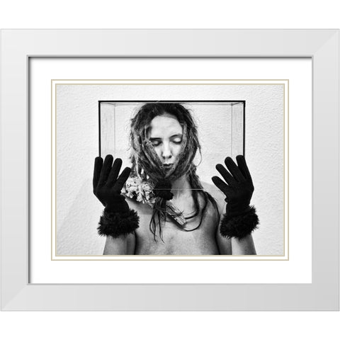 The Glass Prison White Modern Wood Framed Art Print with Double Matting by Dirven, Ton