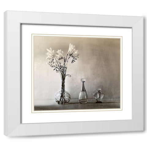 Untitled White Modern Wood Framed Art Print with Double Matting by Arjona, Elena