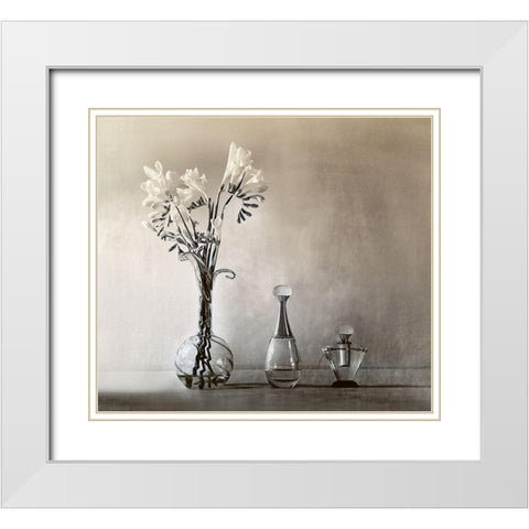 Untitled White Modern Wood Framed Art Print with Double Matting by Arjona, Elena