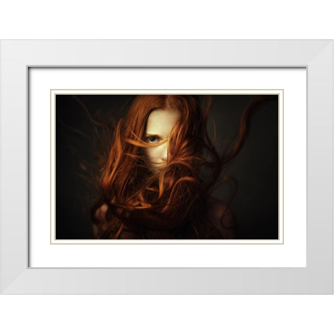 Untitled White Modern Wood Framed Art Print with Double Matting by Ageev, Dmitry
