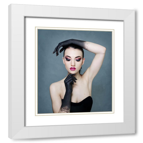 Porcelain Doll White Modern Wood Framed Art Print with Double Matting by Walton, Natalia