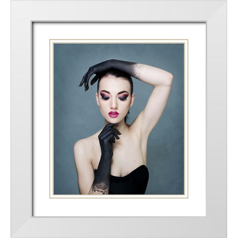 Porcelain Doll White Modern Wood Framed Art Print with Double Matting by Walton, Natalia