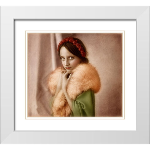 Untitled White Modern Wood Framed Art Print with Double Matting by Melik-Nubarova, Svetlana