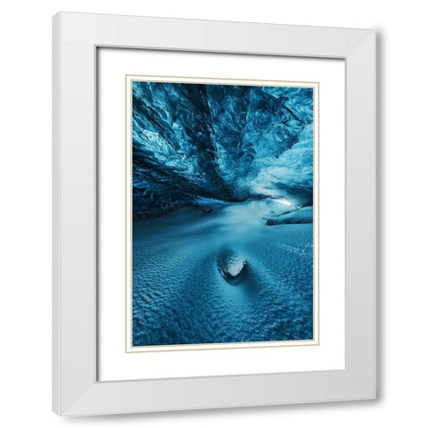 Crystal Cave I White Modern Wood Framed Art Print with Double Matting by Pablo de, Juan