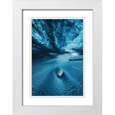 Crystal Cave I White Modern Wood Framed Art Print with Double Matting by Pablo de, Juan