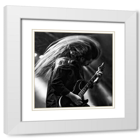Metaldays L White Modern Wood Framed Art Print with Double Matting by Sedevcic, Damijan