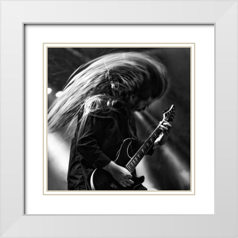 Metaldays L White Modern Wood Framed Art Print with Double Matting by Sedevcic, Damijan