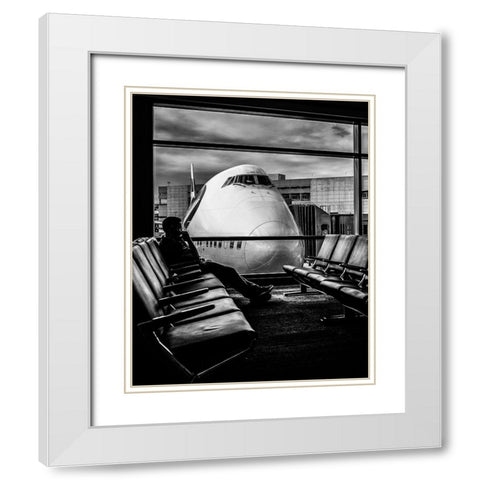 Last Call White Modern Wood Framed Art Print with Double Matting by Majewski, Pawel