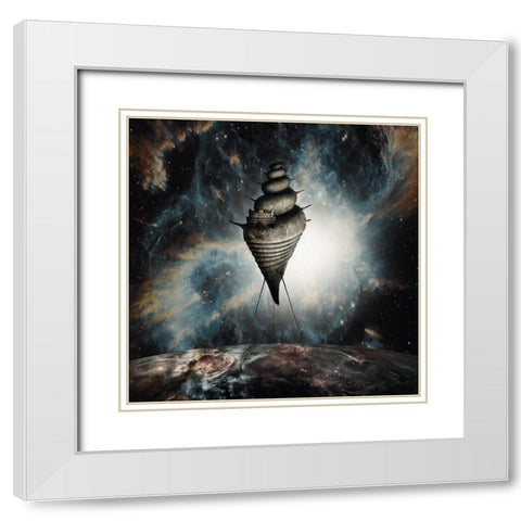 Dream House White Modern Wood Framed Art Print with Double Matting by Helerand, Roland