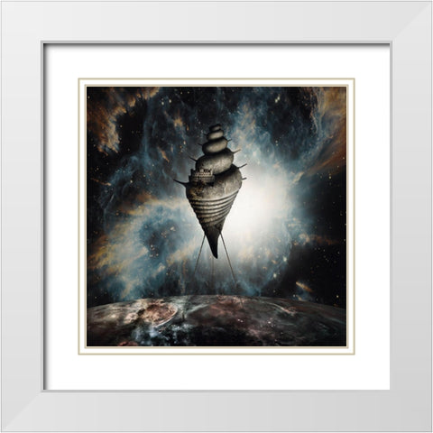 Dream House White Modern Wood Framed Art Print with Double Matting by Helerand, Roland