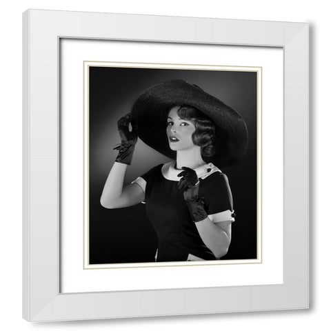 50 Beauty A French Elegance White Modern Wood Framed Art Print with Double Matting by Allicot, Manu