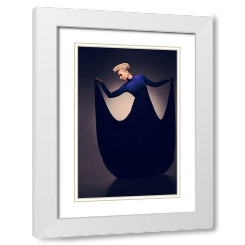 Untitled White Modern Wood Framed Art Print with Double Matting by NJmerik