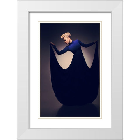 Untitled White Modern Wood Framed Art Print with Double Matting by NJmerik