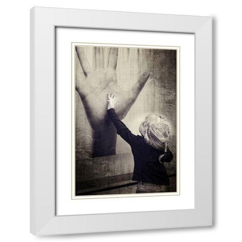Untitled White Modern Wood Framed Art Print with Double Matting by Everest, Marta