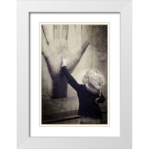 Untitled White Modern Wood Framed Art Print with Double Matting by Everest, Marta
