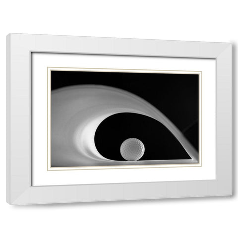 Golf Ball White Modern Wood Framed Art Print with Double Matting by Azevedo, Olavo