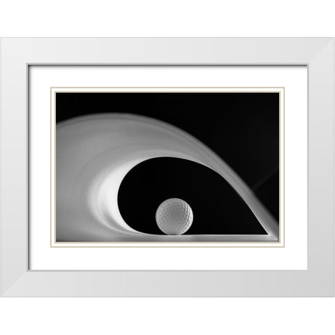 Golf Ball White Modern Wood Framed Art Print with Double Matting by Azevedo, Olavo