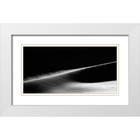 Desert Lines White Modern Wood Framed Art Print with Double Matting by Waddah, Ahmed