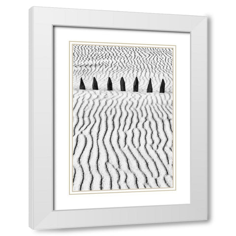 Little Silver Silence White Modern Wood Framed Art Print with Double Matting by Abrantes, Paulo