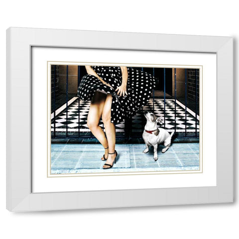 Wow... White Modern Wood Framed Art Print with Double Matting by Tutsch, Klaus