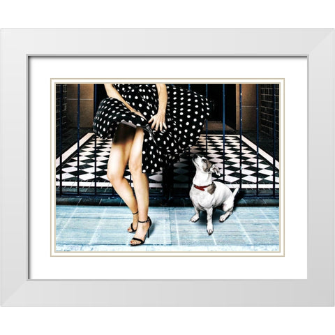 Wow... White Modern Wood Framed Art Print with Double Matting by Tutsch, Klaus