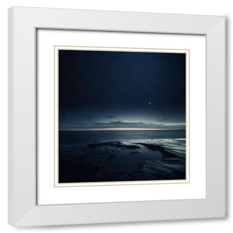 Untitled White Modern Wood Framed Art Print with Double Matting by Suutari, Mika
