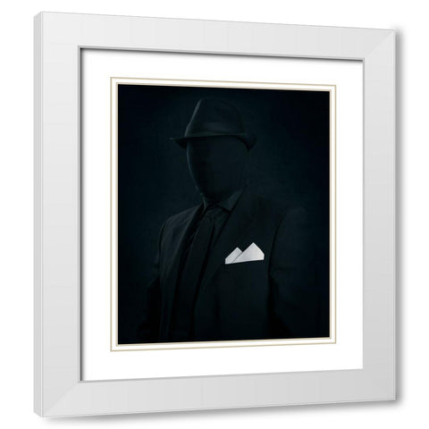 Mr. Black White Modern Wood Framed Art Print with Double Matting by Damsten, Petri